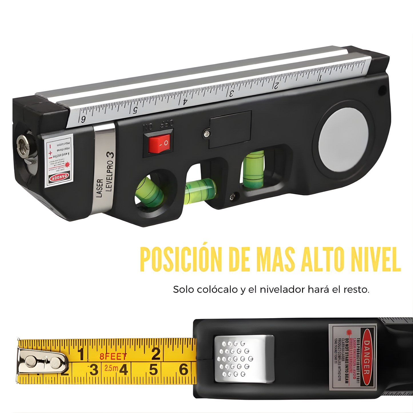 Nivelador Laser Cinta Metrica 2.5M