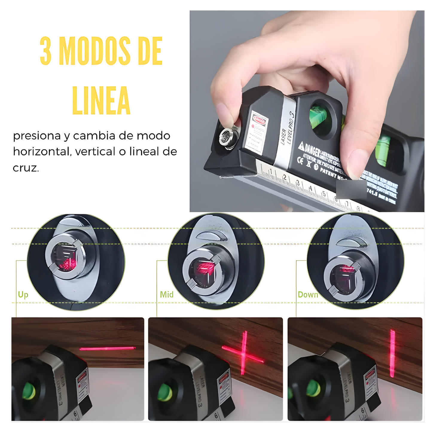 Nivelador Laser Cinta Metrica 2.5M