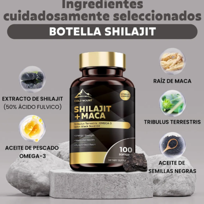 Suplemento Shilajit + Maca 100 capsulas