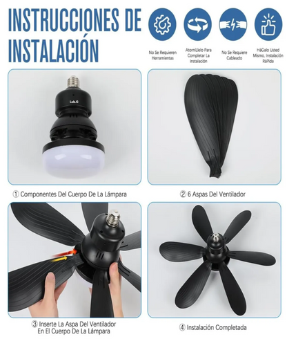 Ventilador de Techo con Luz Led