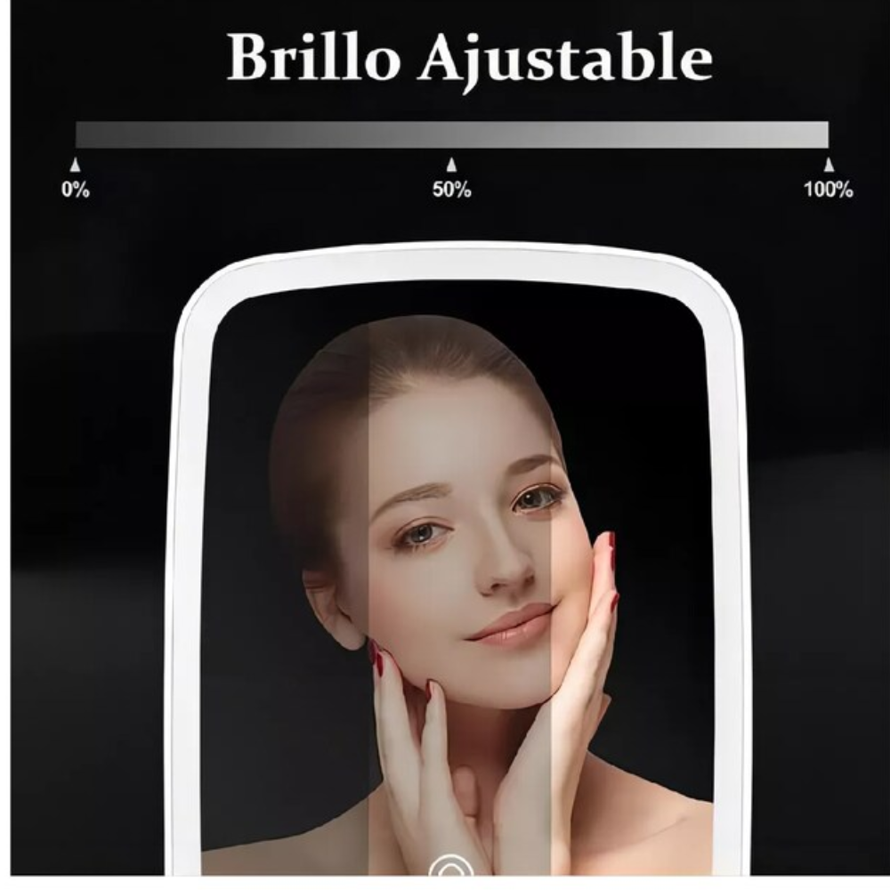 Espejo de maquillaje con luz Led